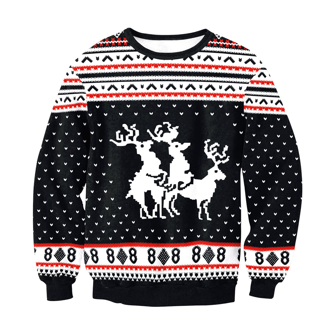 Lustiger Weihnachtspullover Herren mit Santa-Elf Motiv
