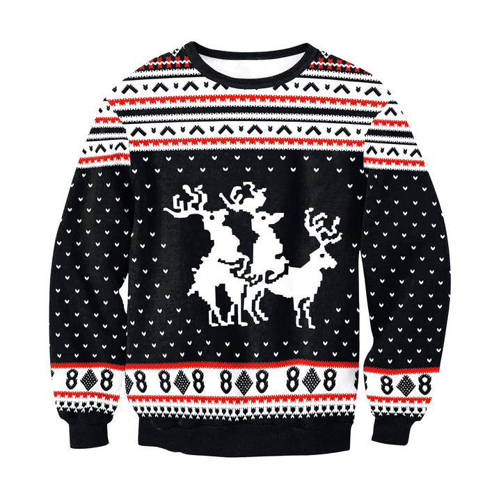 Lustiger Weihnachtspullover Herren mit Santa-Elf Motiv