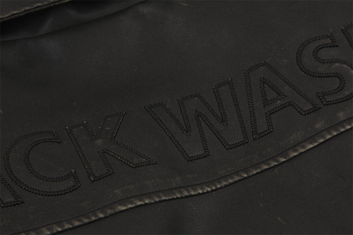 Herren Lederjacke im Used-Look in Schwarz und Khaki