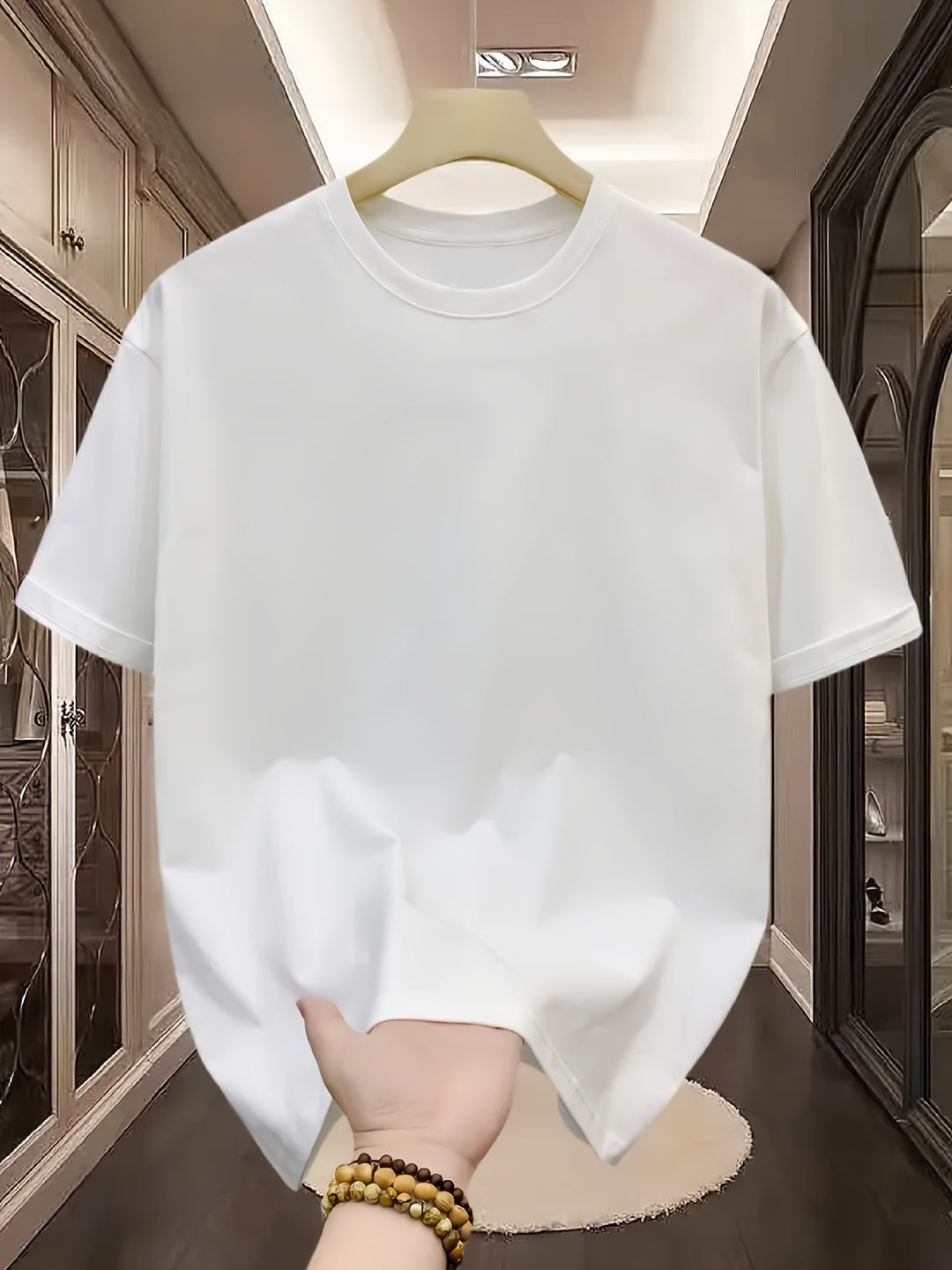 SwissFellas Herren Oversize T-Shirt mit Rundhalsausschnitt, lockere Passform