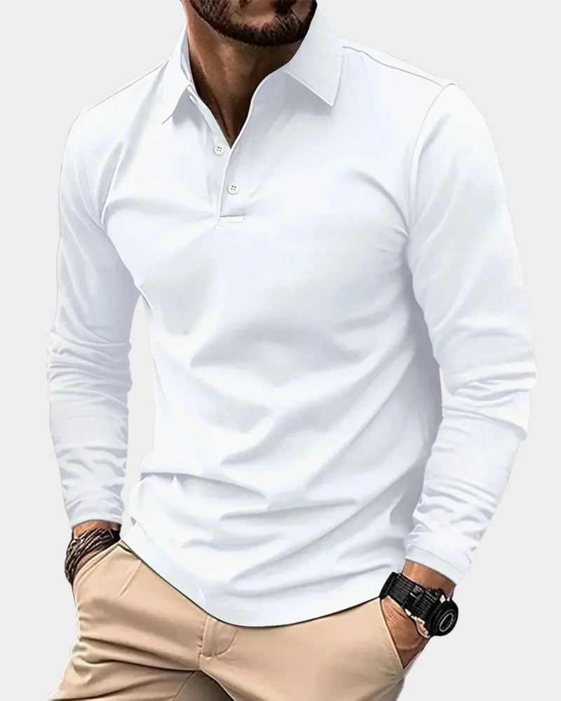 Adrian | Herren Langarm Polohemd