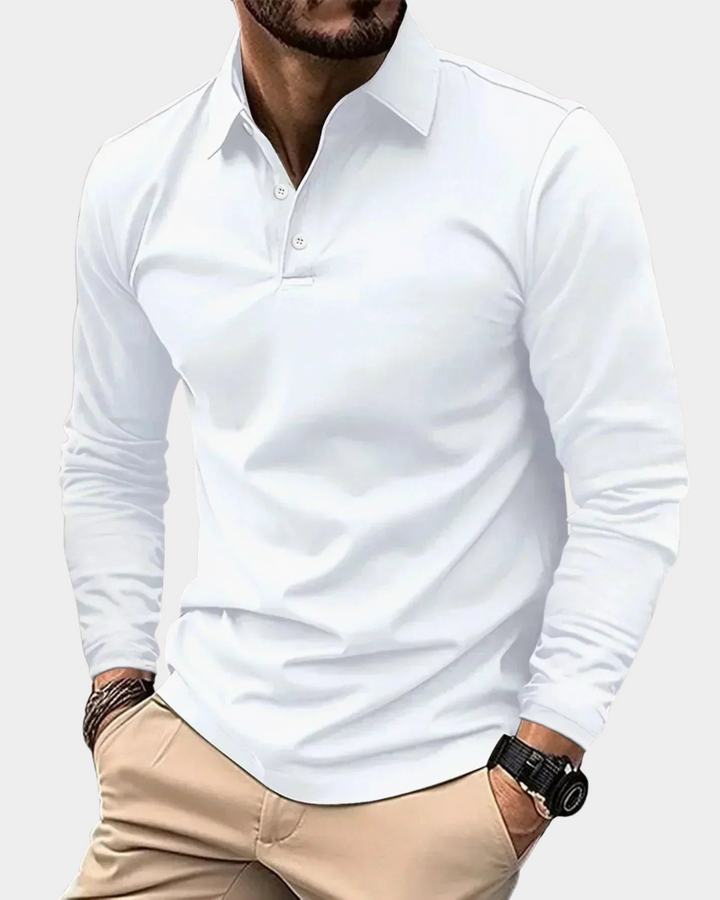 Adrian | Herren Langarm Polohemd