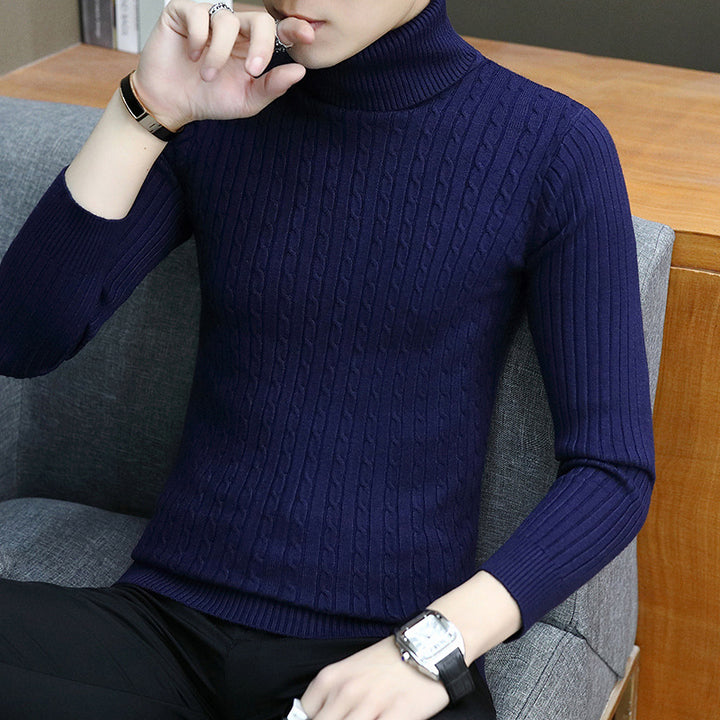 Herren Rollkragenpullover im Slim Fit mit Langarm