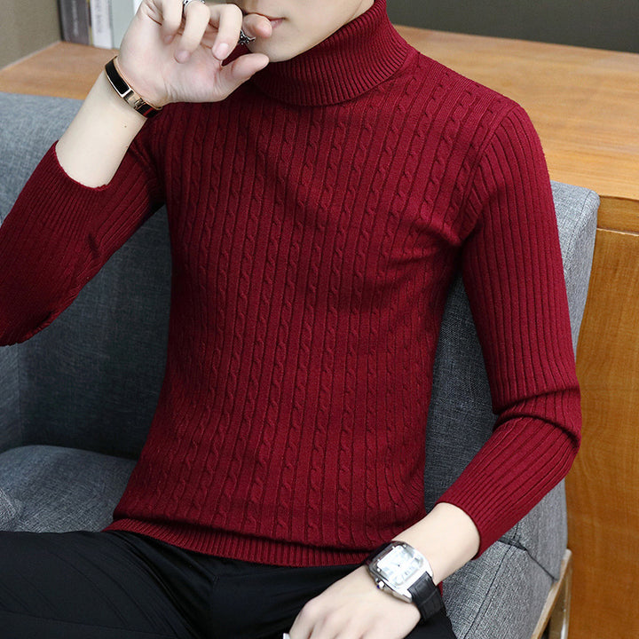 Herren Rollkragenpullover im Slim Fit mit Langarm