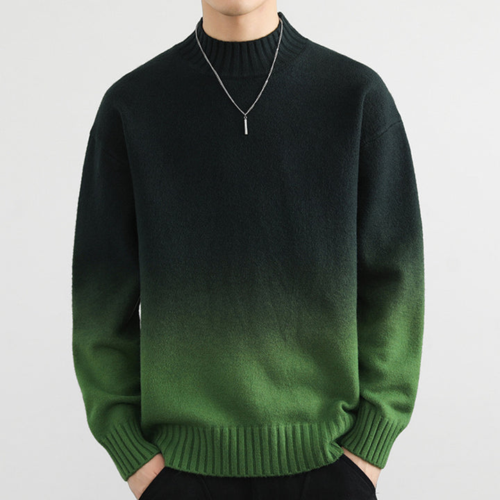 Herren Pullover mit Farbverlauf auf weissem Hintergrund