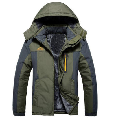 Herren Winterjacke mit Kapuze, Vorderansicht