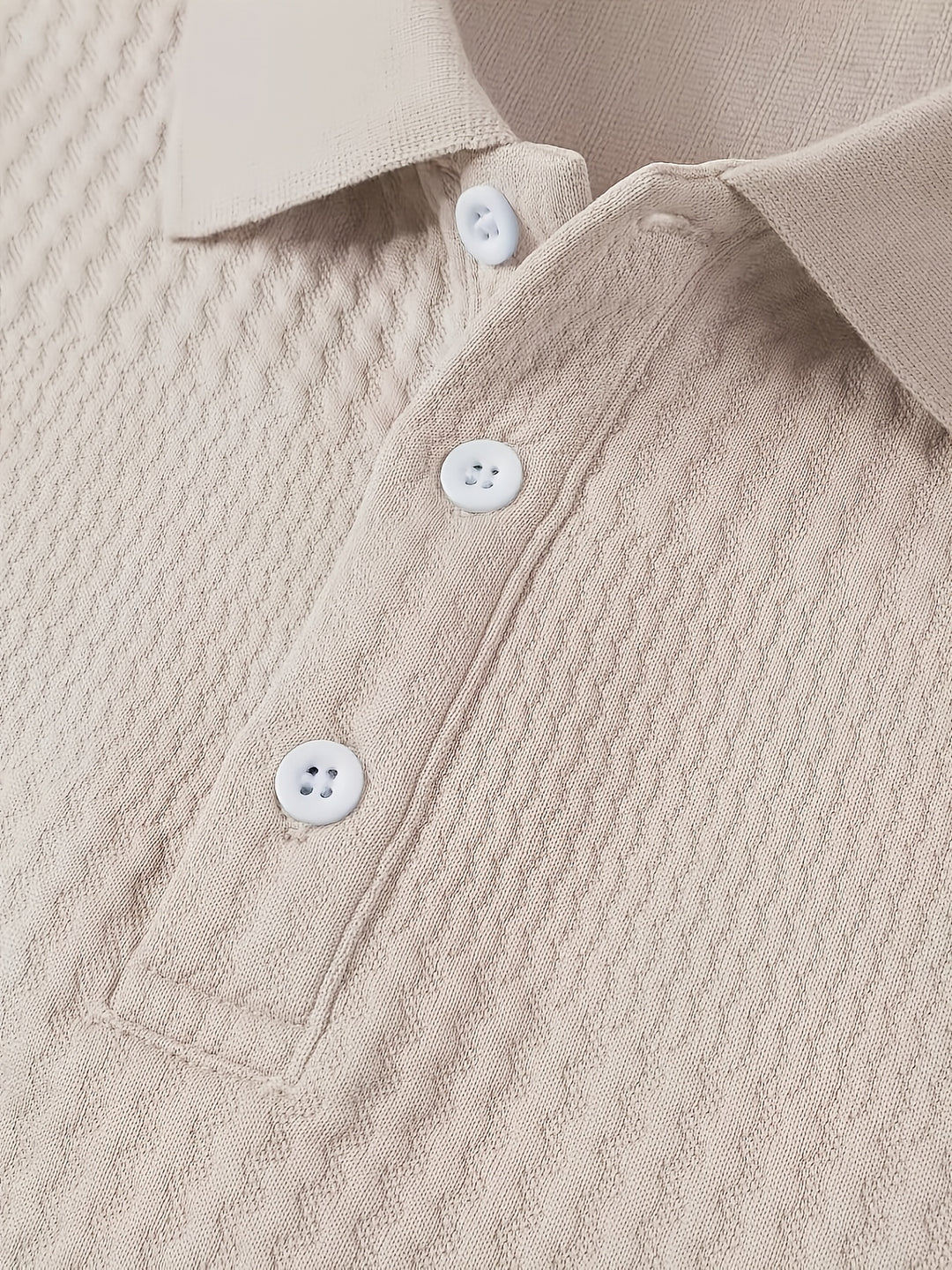 SwissFellas Herren Strick Poloshirt mit Langarm und Rippenstruktur, schmale Passform