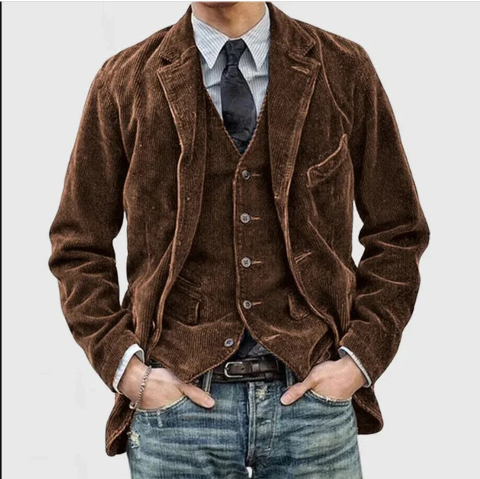 Herren Cordjacke im Casual-Stil für den Winter