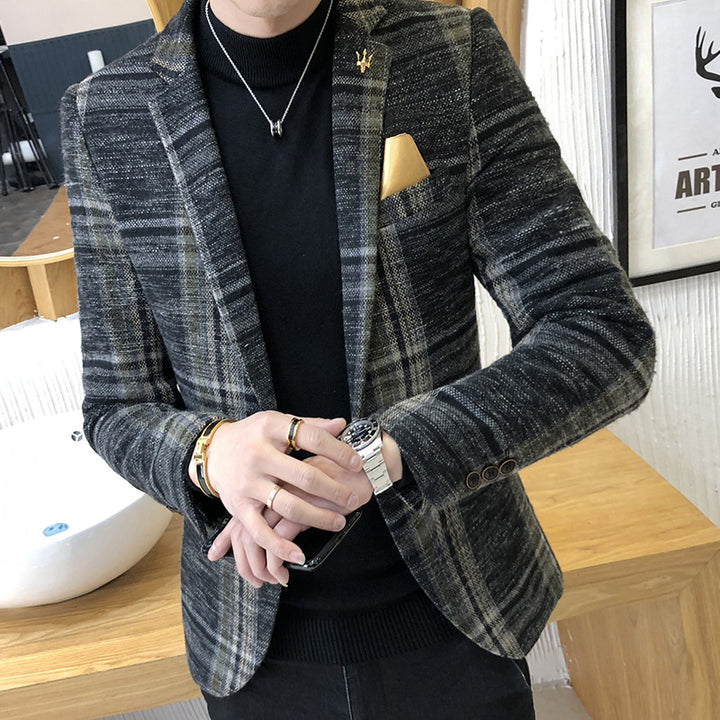 Herren Blazer aus Baumwolle in Kaffeegold