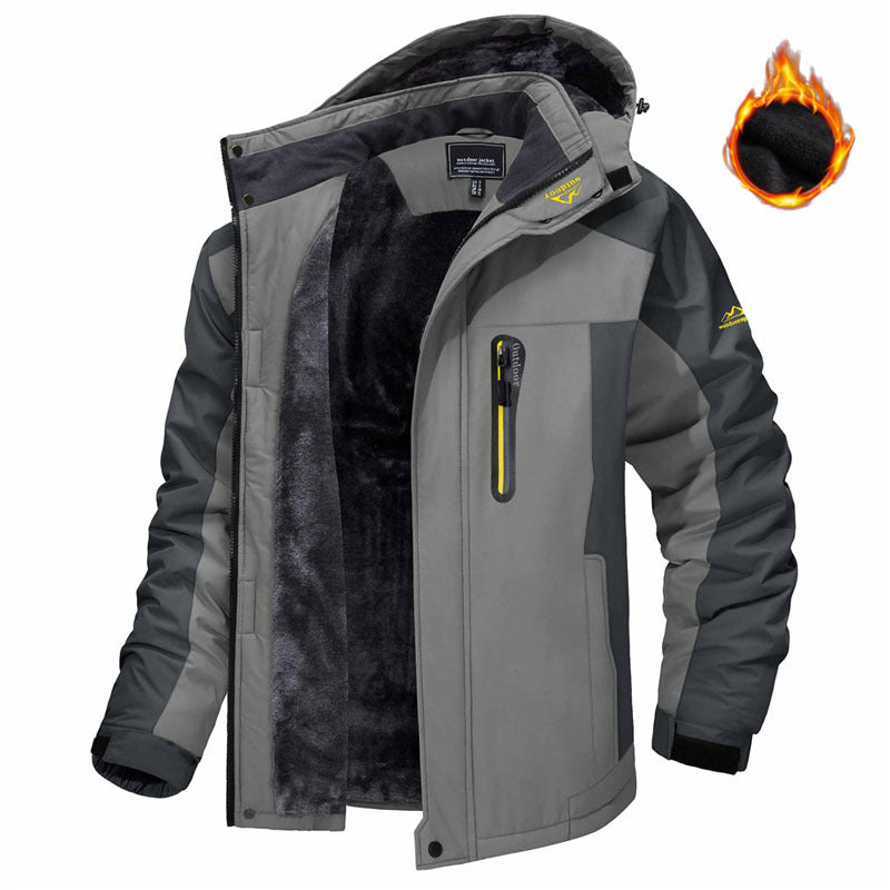 Herren Winterjacke mit Kapuze, Vorderansicht