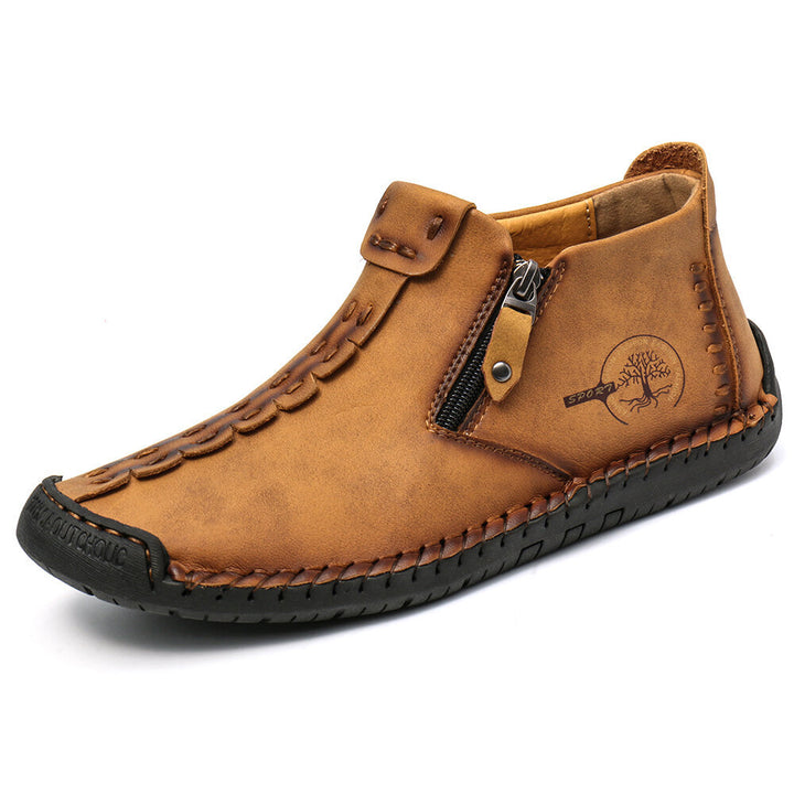 Herren Boots mit Reissverschluss in Schwarz, Seitenansicht