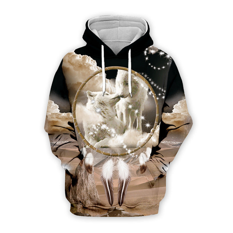 Herren Kapuzenpullover mit Digitaldruck und Kapuze