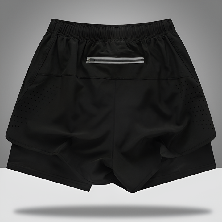 Max | 2-in-1 Laufshorts mit Reißverschlusstasche