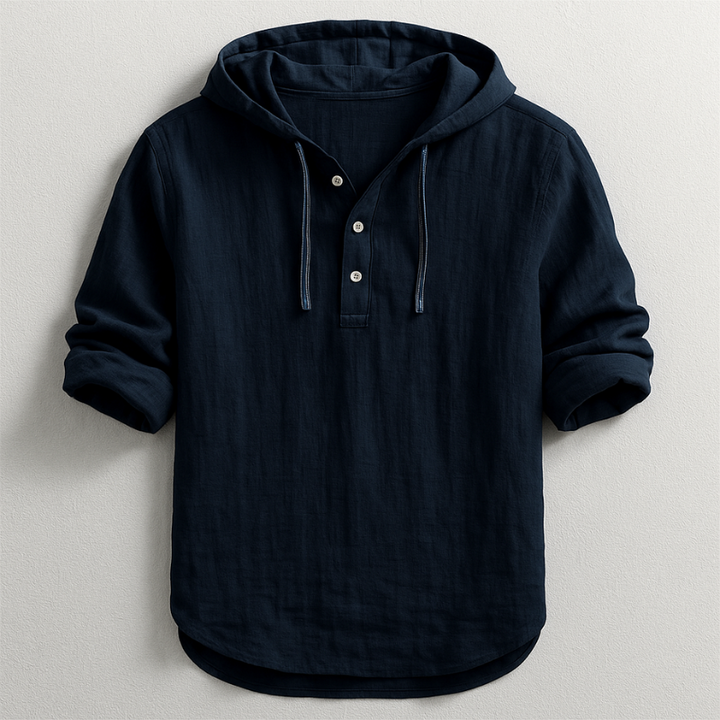 Noah | Herren Kapuzenpullover mit Knopfleiste