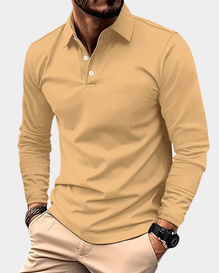 Adrian | Herren Langarm Polohemd
