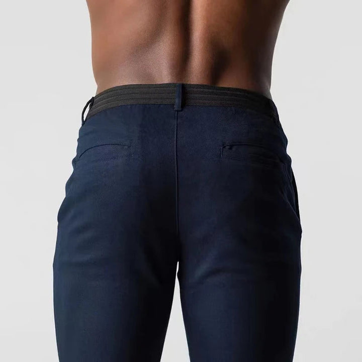Henry | Herren Slim-Fit-Hose mit schmalem Bein und Knopfverschluss