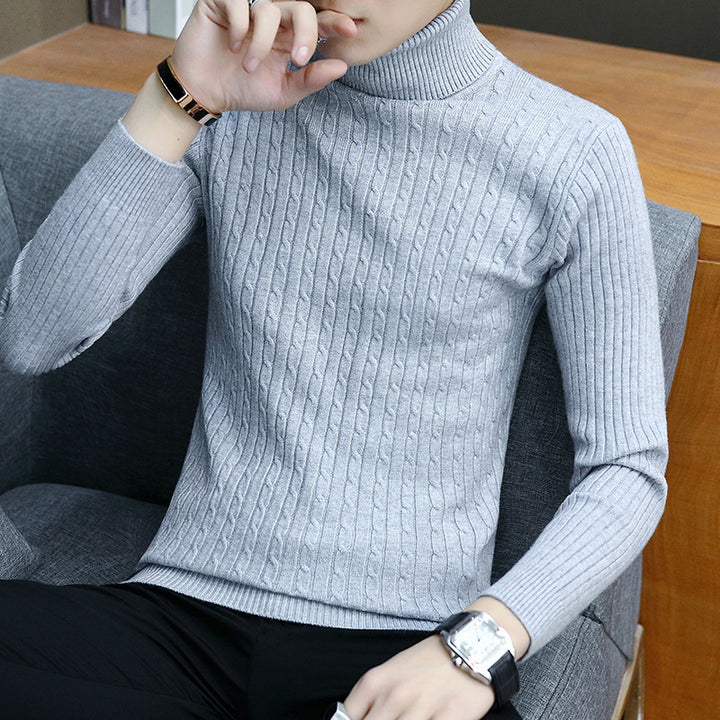Herren Rollkragenpullover im Slim Fit mit Langarm
