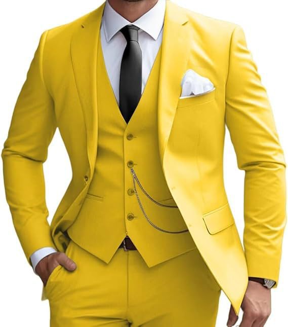 Herren Business Anzug Slim Fit 3-teilig mit Weste