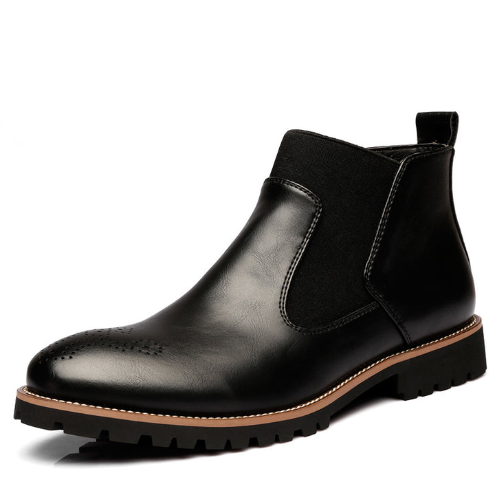 Herren Lederstiefel Martin Boots in Braun