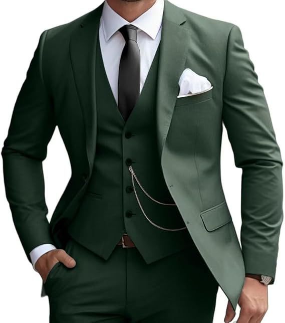 Herren Business Anzug Slim Fit 3-teilig mit Weste