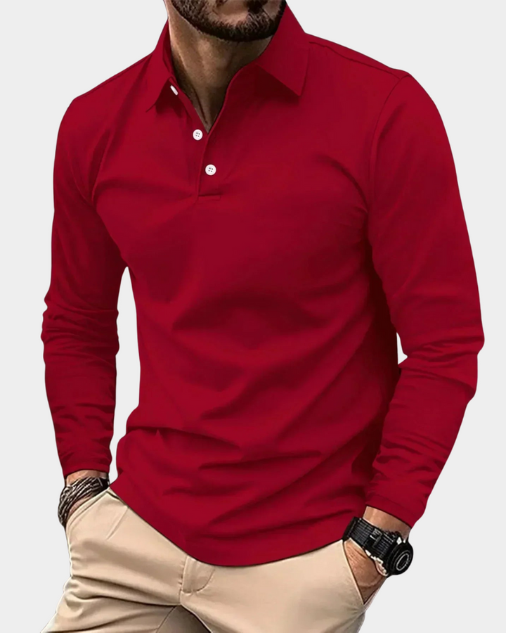 Adrian | Herren Langarm Polohemd