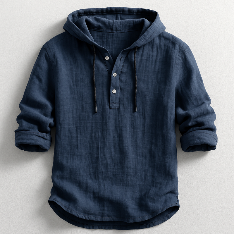 Noah | Herren Kapuzenpullover mit Knopfleiste
