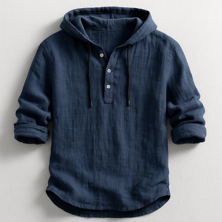 Noah | Herren Kapuzenpullover mit Knopfleiste