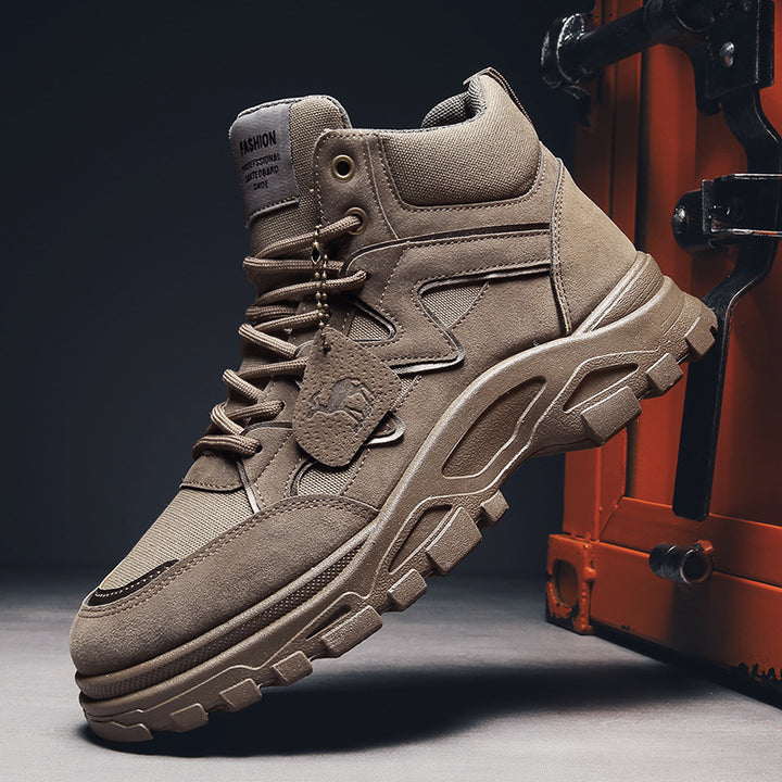 Retro Winterstiefel für Herren mit dicker Sohle