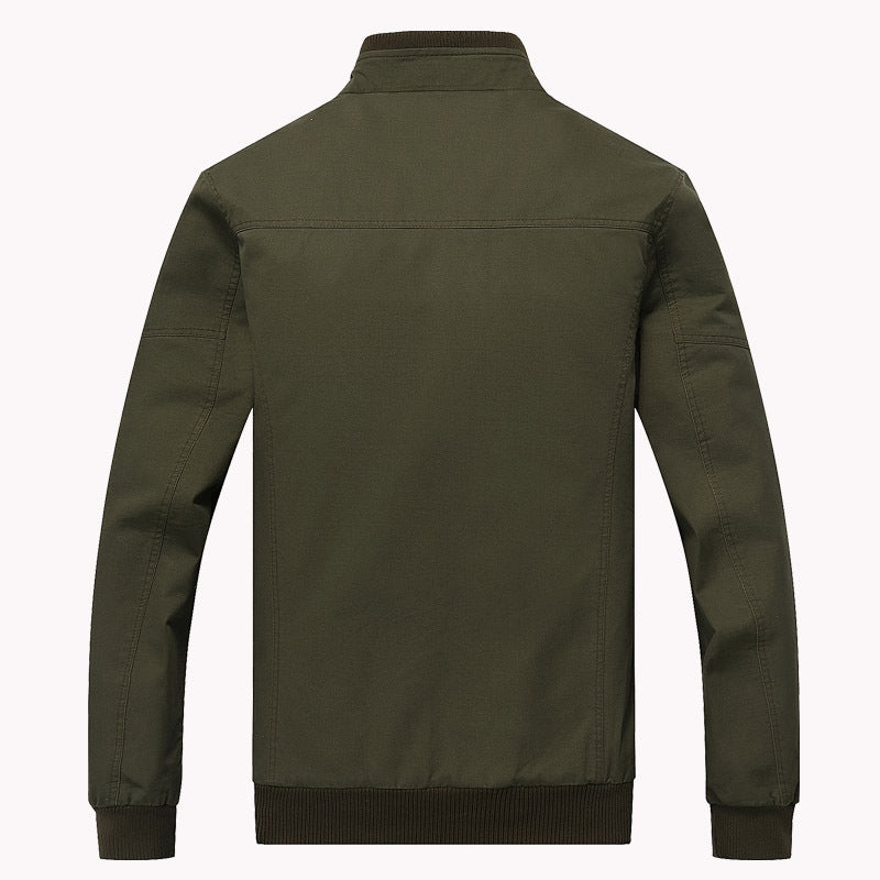 Herren Bomberjacke im Militärstil in Grün Schwarz Khaki