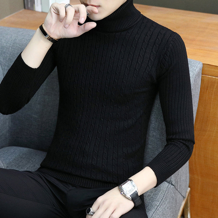 Herren Rollkragenpullover im Slim Fit mit Langarm
