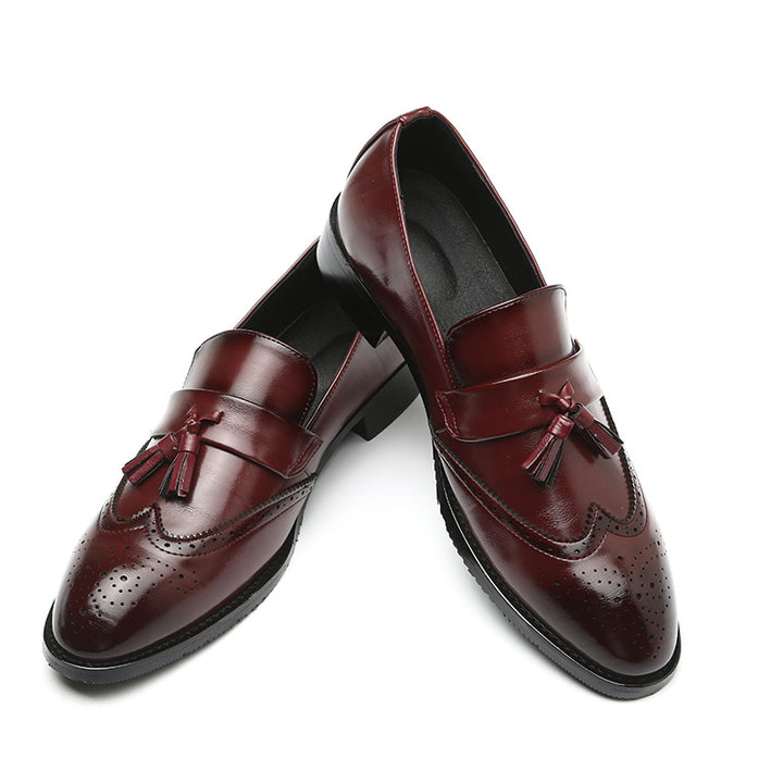 Herren Brogue Schuhe mit Fransen, Seitenansicht