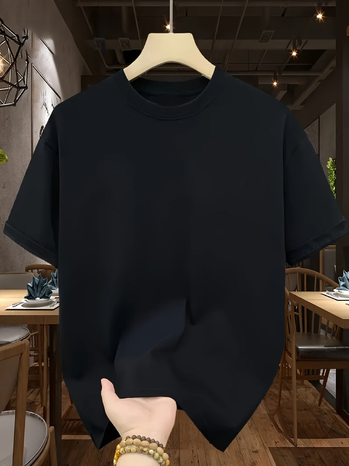 SwissFellas Herren Oversize T-Shirt mit Rundhalsausschnitt, lockere Passform