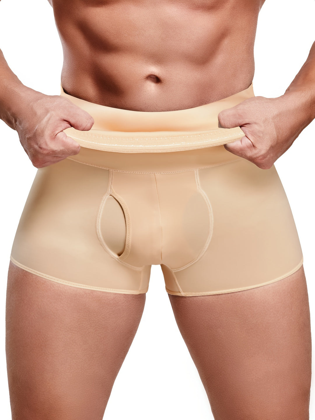 SwissFellas Herren Shapewear Shorts mit hohem Bund, schmale Passform