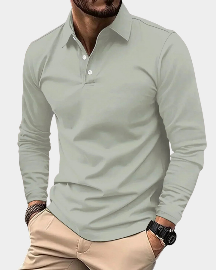 Adrian | Herren Langarm Polohemd