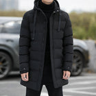 Lio | Lange Winterjacke Herren mit Kapuze, winddicht