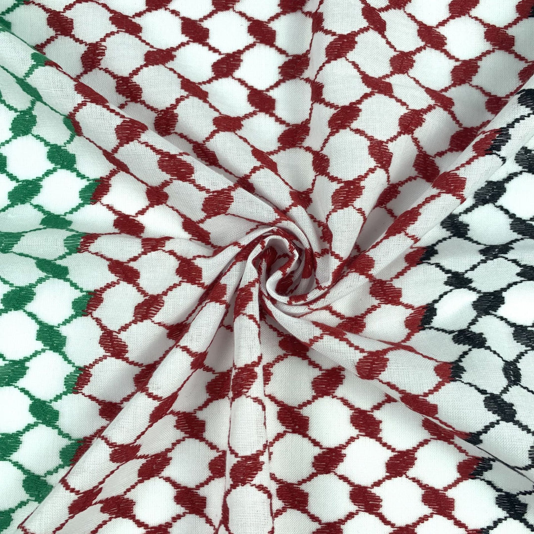 Herren Keffiyeh Jacquard Schal quadratisch 140 cm Polyester