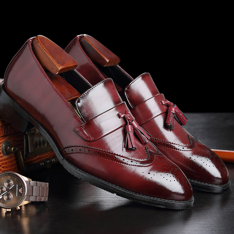 Herren Brogue Schuhe mit Fransen, Seitenansicht