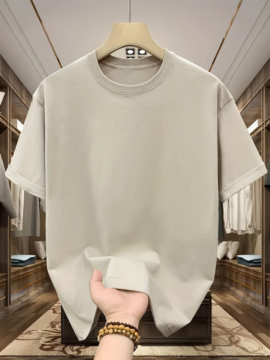 SwissFellas Herren Oversize T-Shirt mit Rundhalsausschnitt, lockere Passform
