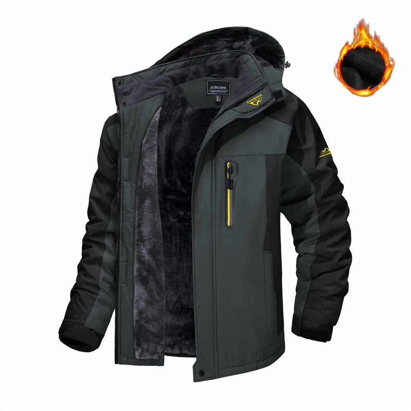Herren Winterjacke mit Kapuze, Vorderansicht