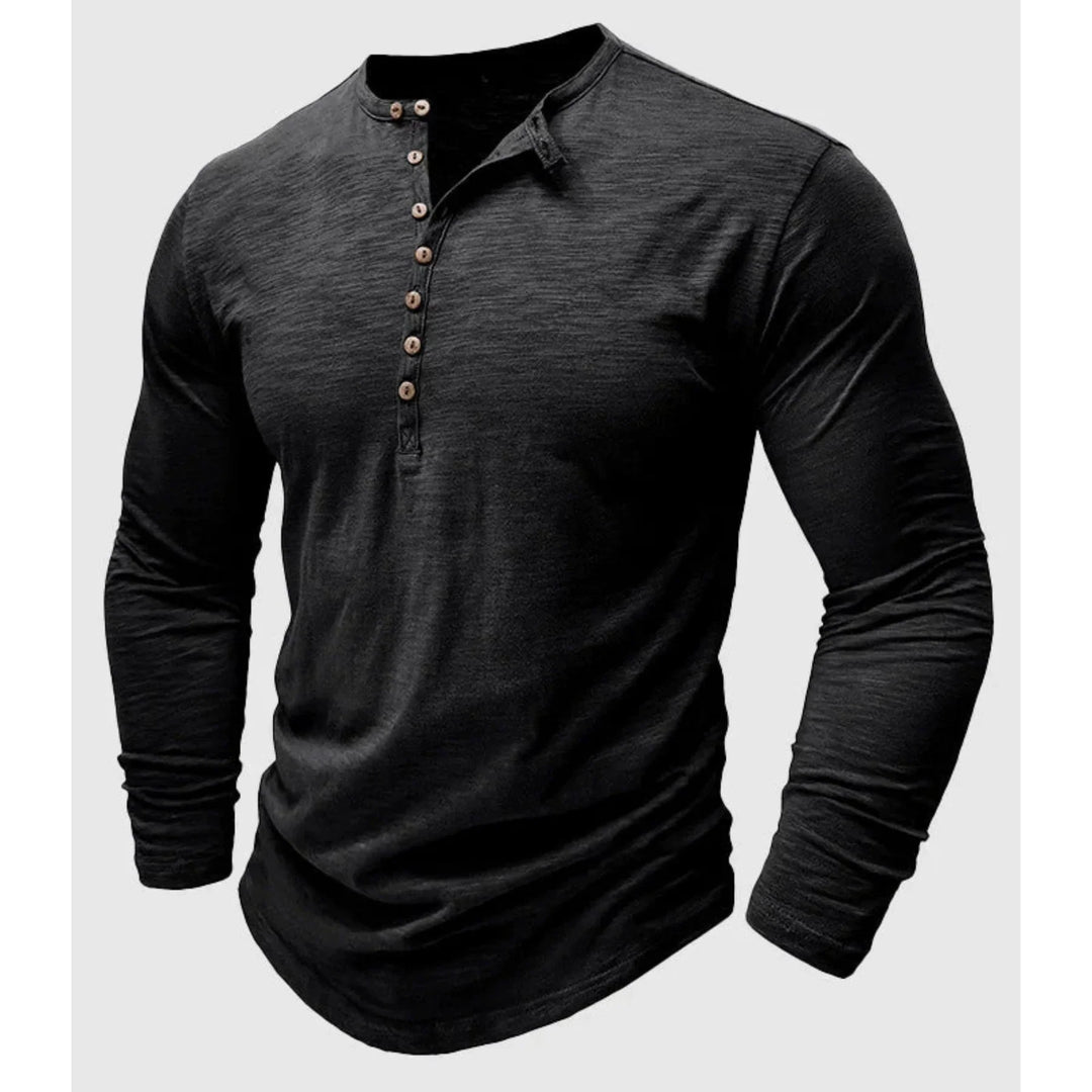 Joris | Herren Henley Shirt aus Baumwolle