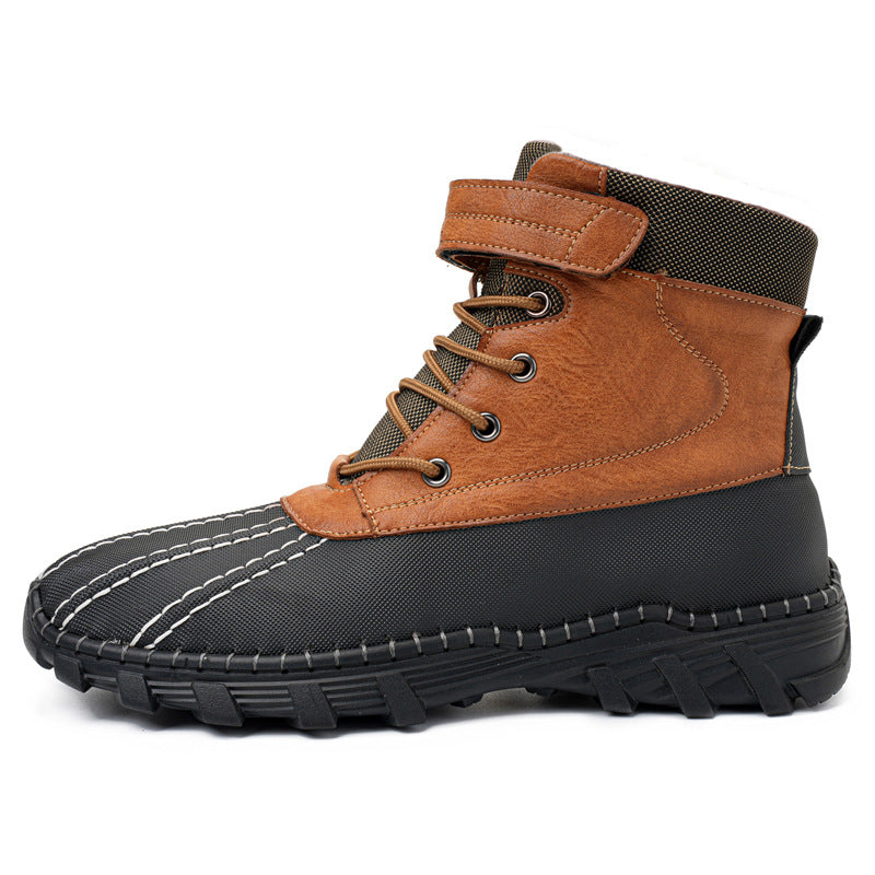 Herren Winterstiefel mit Schnürung und Fleece-Futter