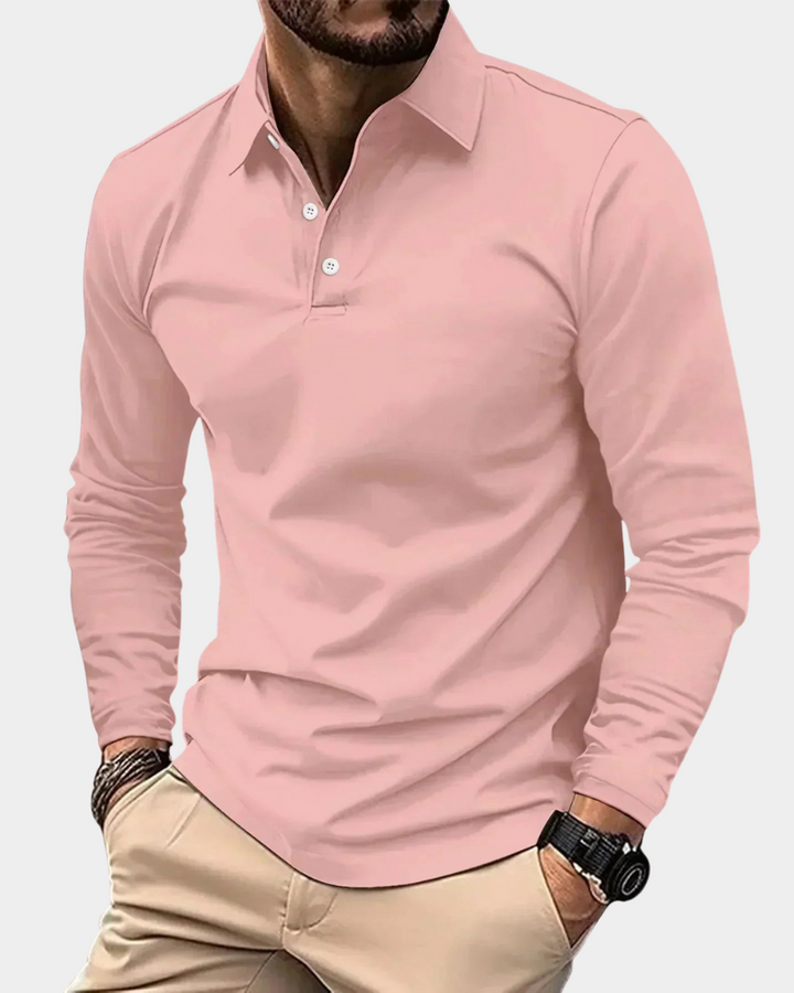 Adrian | Herren Langarm Polohemd