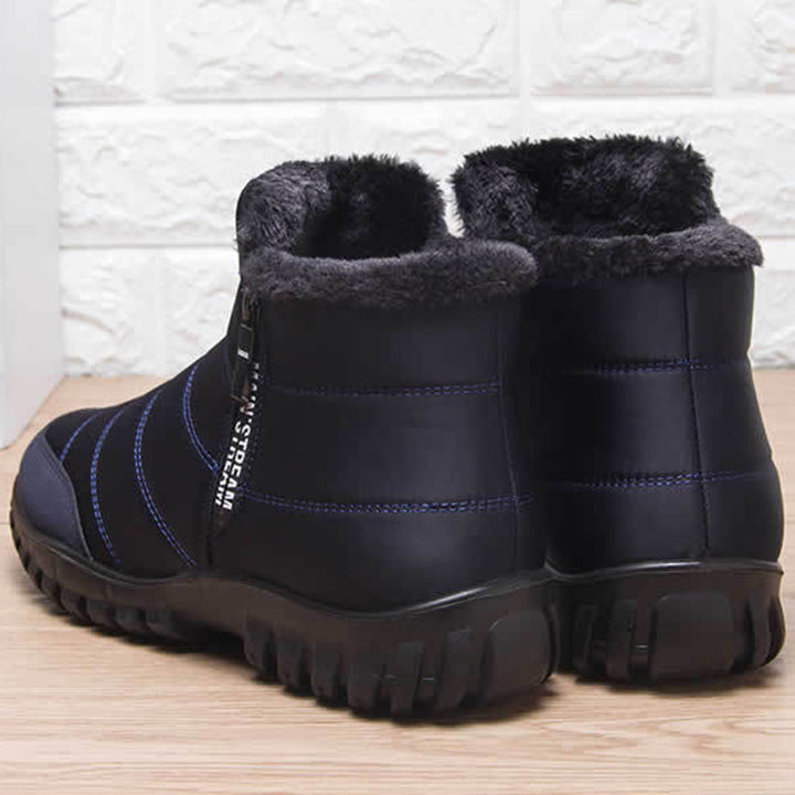 Herren Winterstiefel mit Reissverschluss in Schwarz