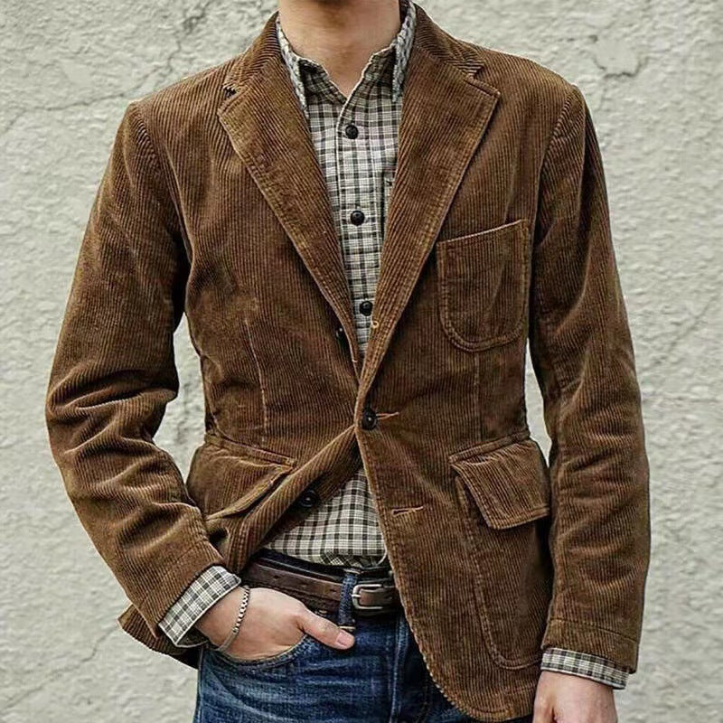 Herren Cordjacke im Casual-Stil für den Winter