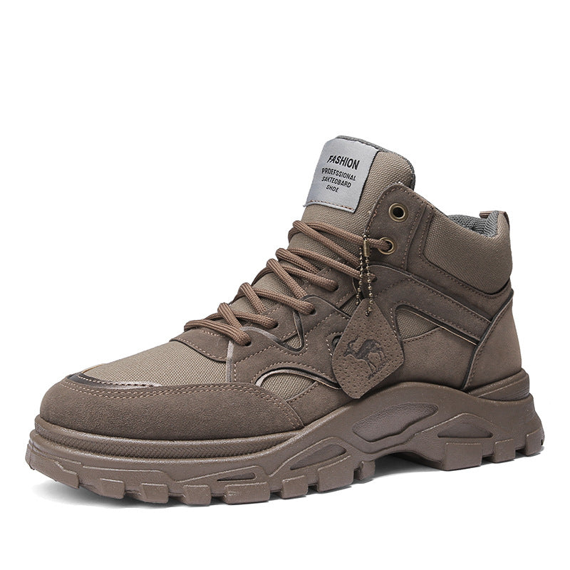 Retro Winterstiefel für Herren mit dicker Sohle