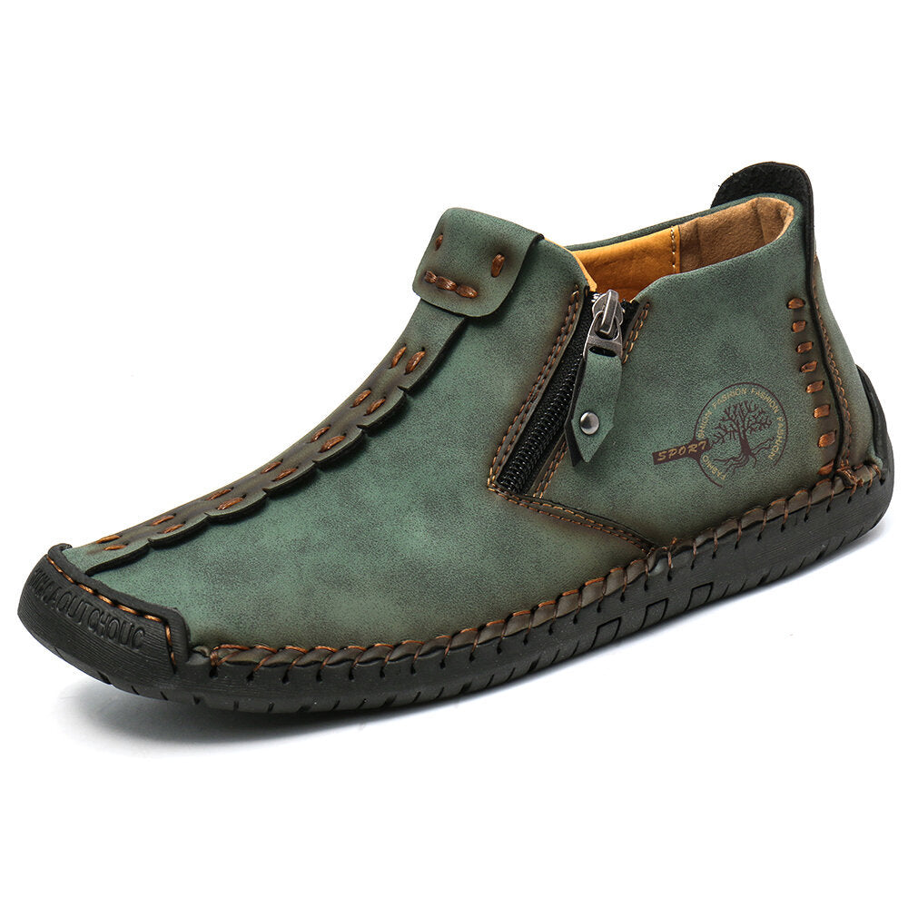 Herren Boots mit Reissverschluss in Schwarz, Seitenansicht