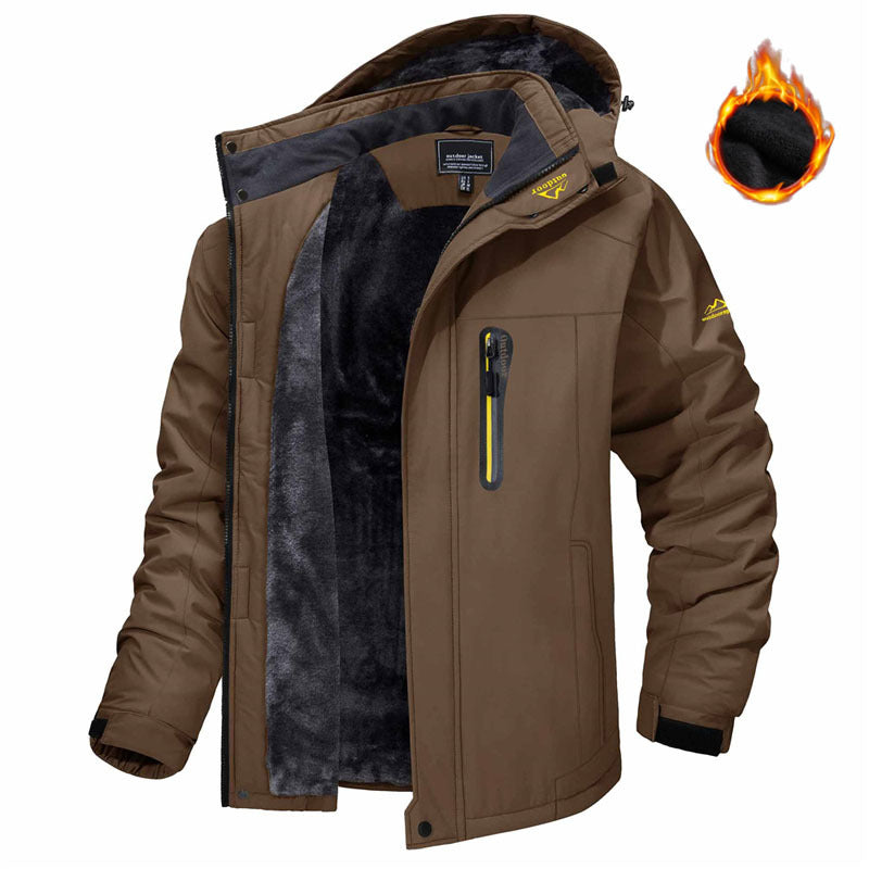Herren Winterjacke mit Kapuze, Vorderansicht