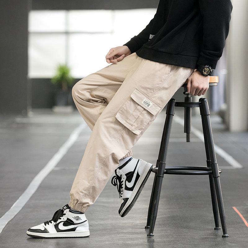 Herren Cargohose mit mehreren Taschen, lockere Passform