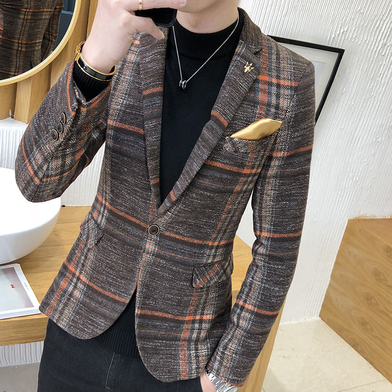 Herren Blazer aus Baumwolle in Kaffeegold