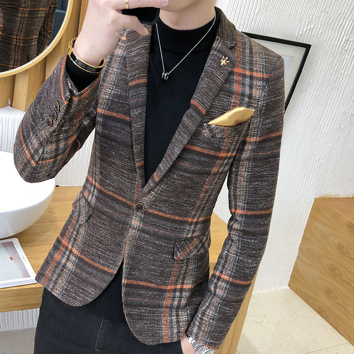 Herren Blazer aus Baumwolle in Kaffeegold
